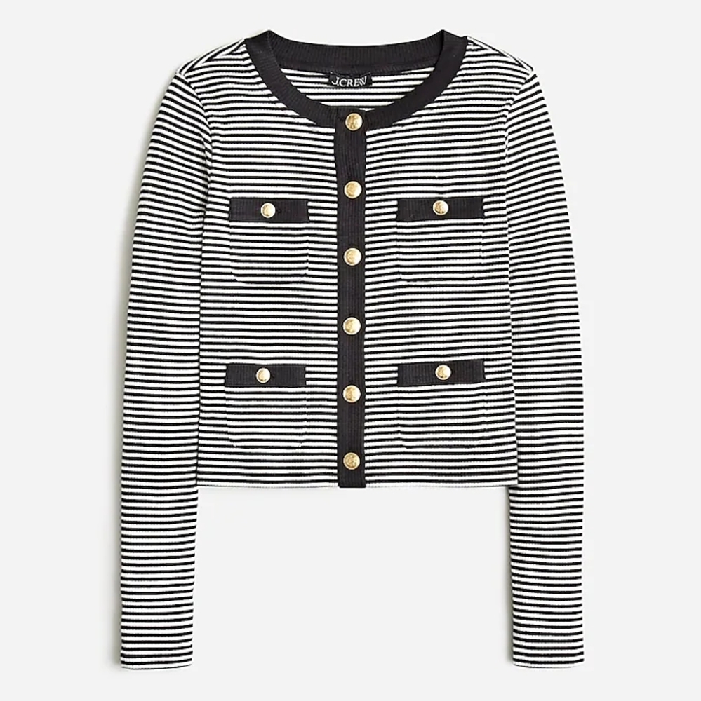 J.Crew vintage rib lady jacket in stripe